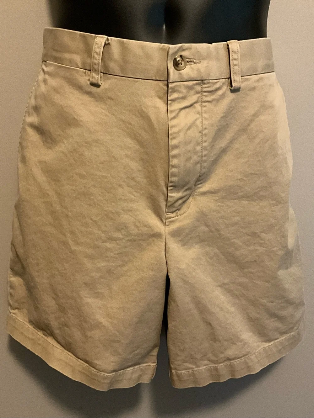Polo by Ralph Lauren Beige Flat-Front Cotton Shorts
